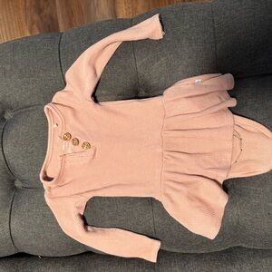 Posh Peanut Blush Knit Baby Dress